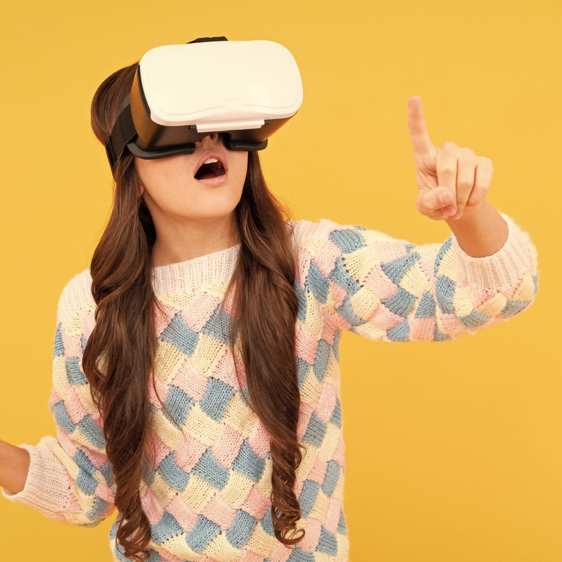 Girl Wearing VR Set